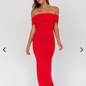 Selfie Leslie Strapless Scarlet Dress